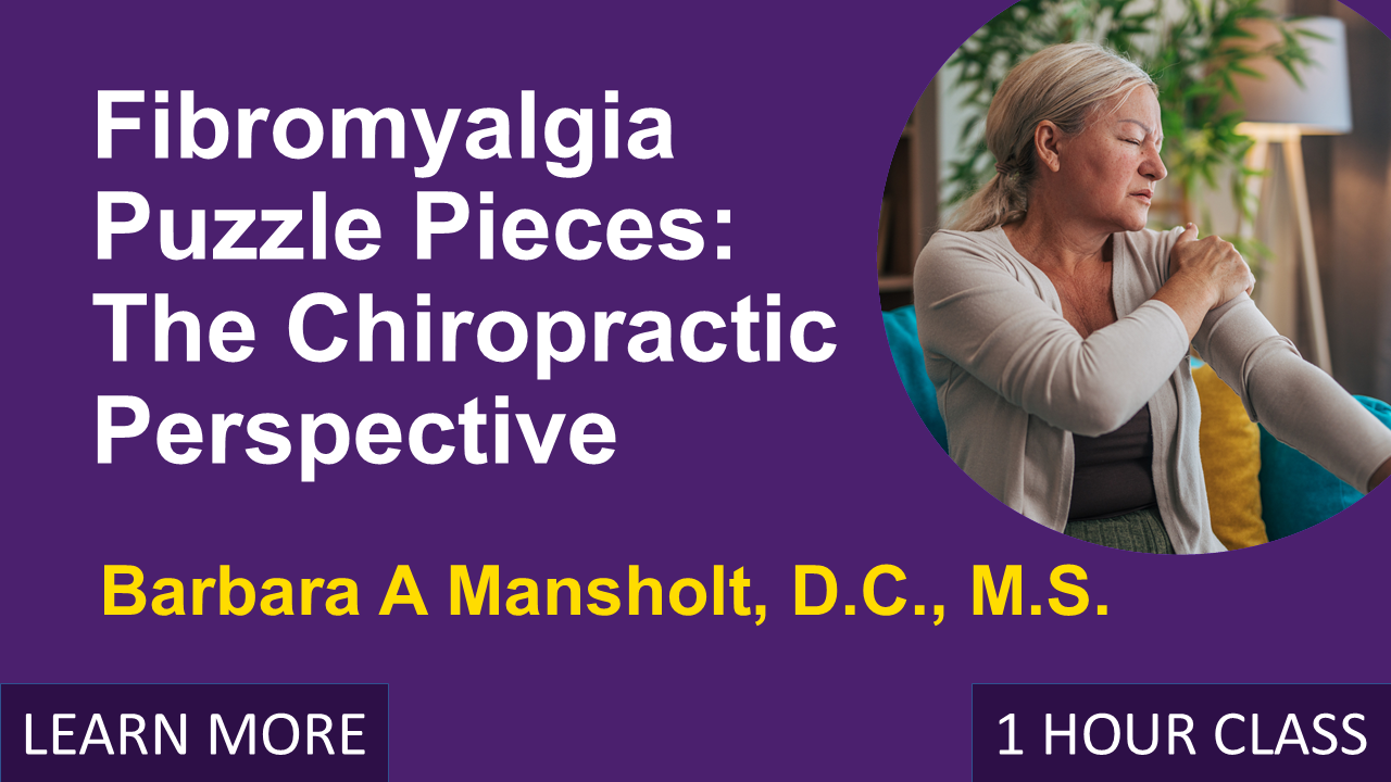 Palmer Online: Fibromyalgia Puzzle Pieces- A Chiropractic Perspective 2026